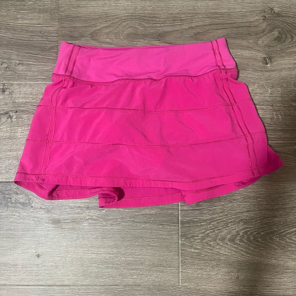 lululemon sonic pink pace rival skirt